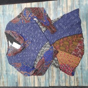 Colorful Patchwork Long Sleeve Top Feratelli